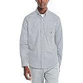 Nautica Mens Long Sleeve Gingham Plaid Button Up Shirt