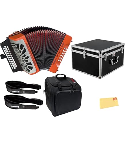 Amazon.com: Hohner Compadre GCF 3-Row Diatonic Accordion Bundle