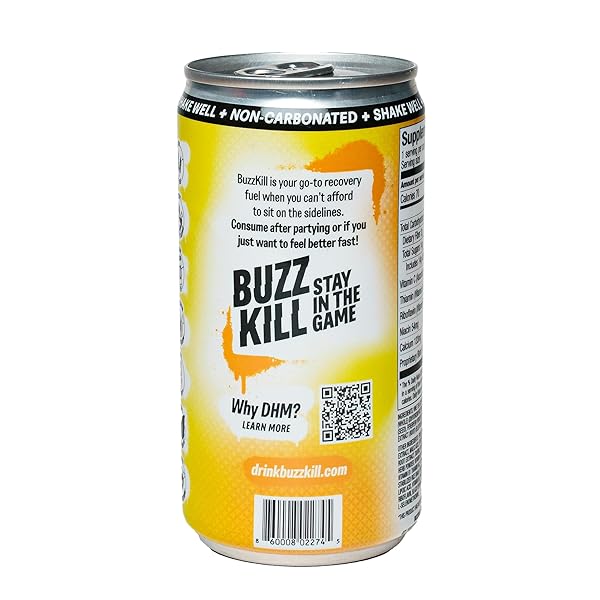 BUZZKILL RECOVERY DRINK, FEEL BETTER THE NEXT DAY, 8.5 OZ (PACK OF 4)