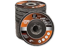 HERZLG LIFE Flap Discs 4 1/2 for Angle Grinder 40 Grit, Type 29 Zirconia Flap Sanding Disc, Grinding Wheel for Metal, Stainless Steel Flapper Wheel (10 Pack)-40 Grit