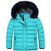 ZSHOW Girls' Puffer Jacket Soft Fleece Lined Warm Hooded Winter Coat