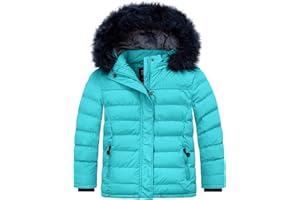ZSHOW Girls' Puffer Jacket Soft Fleece Lined Warm Hooded Winter Coat
