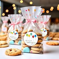 Birthday Cake Favor Stickers - Baby Shower Stickers