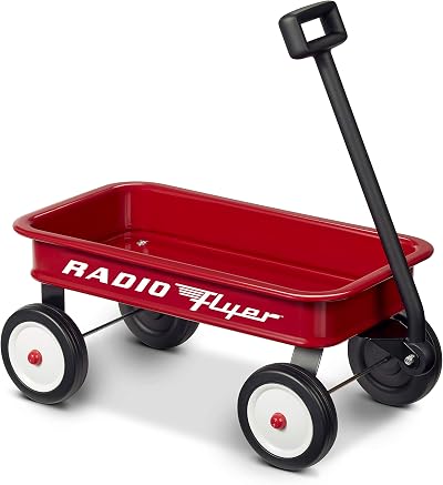 Radio Flyer Mini Classic Red Wagon Toy 16.5 in Working Handle Kids 1.5+