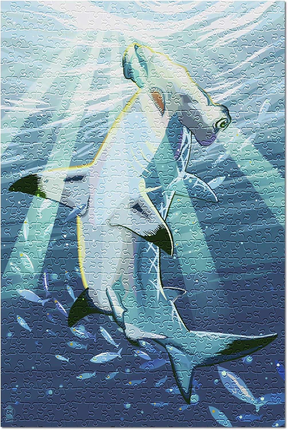 Stylized Hammerhead Shark (Premium 500 Piece Jigsaw Puzzle for Adults, 13x19, Made in USA!)