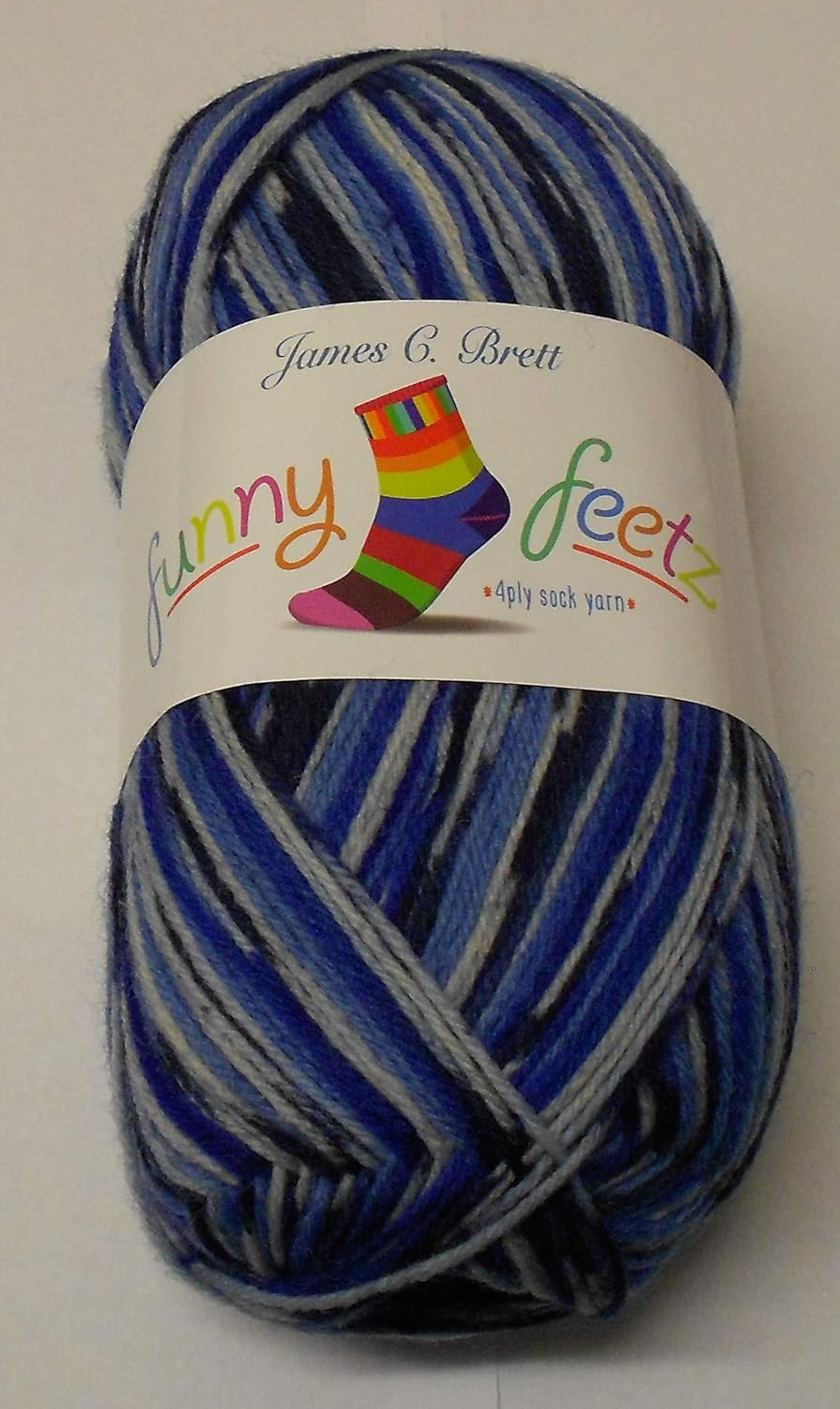 James C Brett Funny Feetz 4ply Sock Yarn 100g (FZ02) Amazon.co.uk