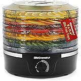 Elite Gourmet EFD319 Food Dehydrator, 5 BPA-Free 11.4" Trays Adjustable Temperature Controls, Jerky, Herbs, Fruit, Veggies, D