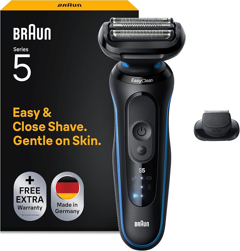 Serie 5 Rasoio Elettrico Barba, 1 Accessorio, 52-B1200si, Blu