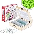 AmScope PS25 Prepared Microscope Slide Set for Basic Biological Science Education, 25 Slides, Includes Fitted Wooden Case Bro