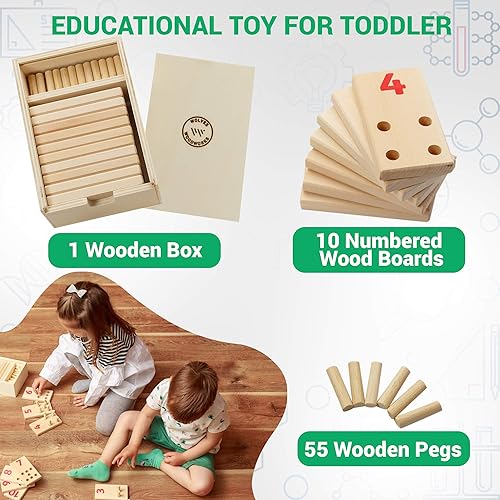 Montessori Peg Board Toys Toddler Learning Toys Counting