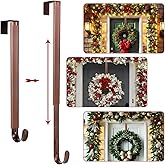 Wreath Door Hanger, Easter Decorations Wreath Hangers for Front Door | Adjustable Over the Door Hooks for Hanging Welcome Sig