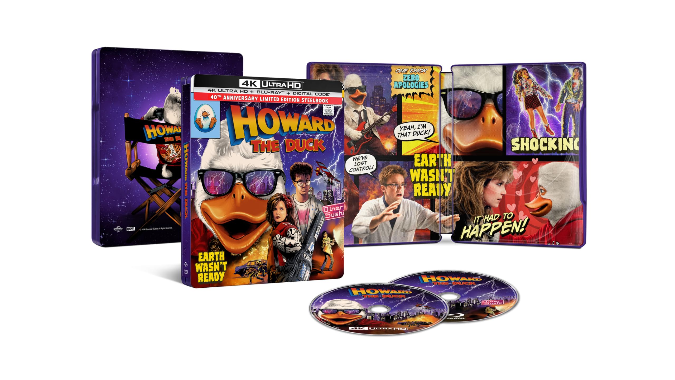 Howard the Duck - 40th Anniversary Limited Edition Steelbook 4K Ultra HD + Blu-ray + Digital