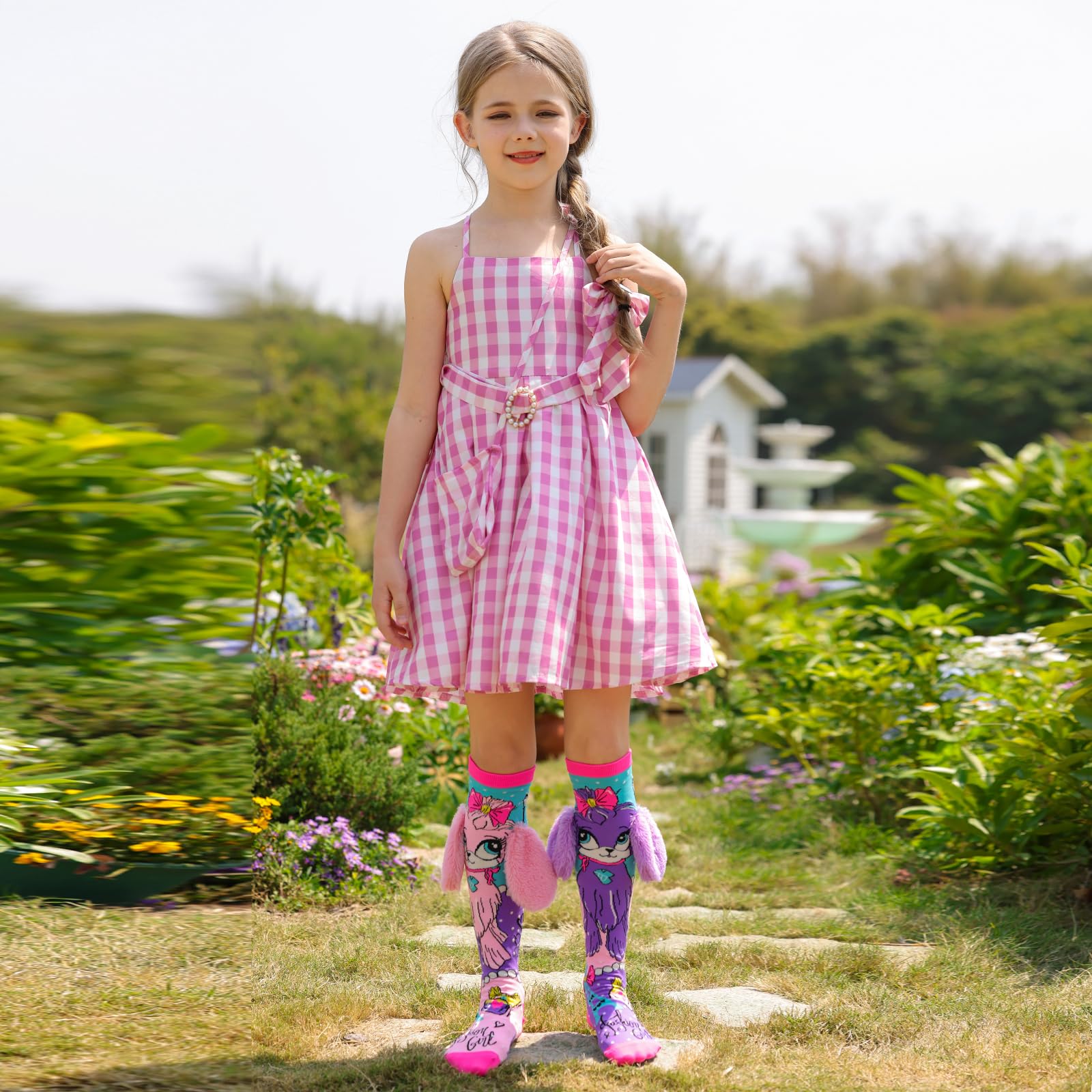 Crazy socks for kids Cute girl socks girls wacky Funky Stretch Mid to High Novelty Socks