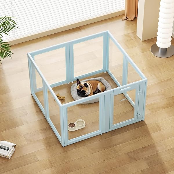 CLEAR ACRYLIC DOG PLAYPEN WITH DOOR – 30...
