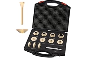 inBovoga 13 Pcs Precision Brass Router Template Bushing Guides Sets, Router Guide Bushing with Carrying Case