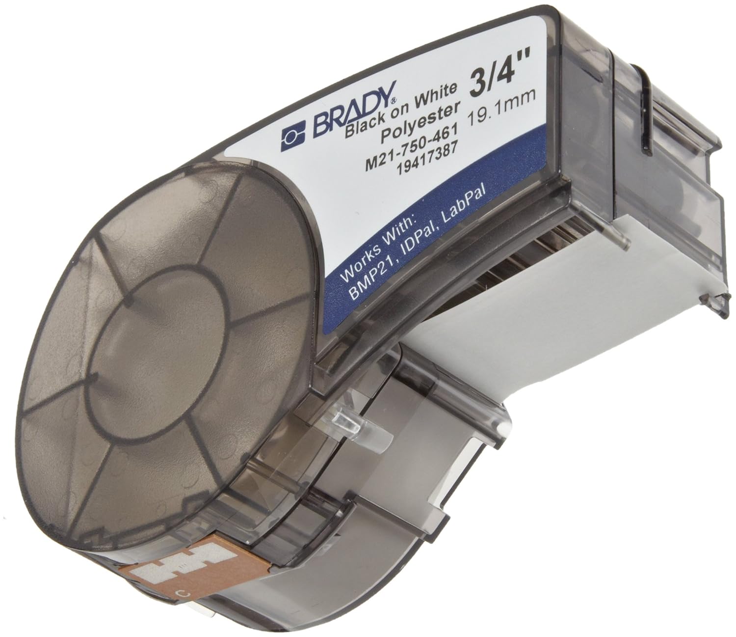 Brady M21375461 0.375 Width Black on White 21 Height Polyester B461