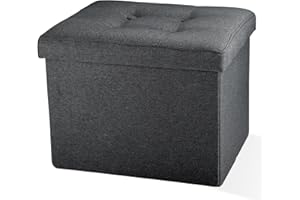 Docvania Ottoman Storage Ottoman Foot Rest Stool Foldable Bench with Storage Student Dormitory Bedroom and Entryway 17 X 13 X 13