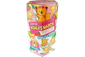 Lotte Koala's March Cookie with Strawberry Cream, 6.89 oz (Pack of 1)