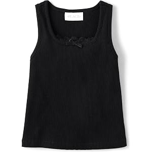 The Children's Place Girls' Sleeveless Lace Ribbed Tank Tops
