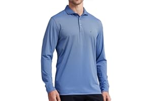 MICHEL ROUEN Golf Shirts for Men Short Sleeve Lightweight Quick Dry Pin Striped Casual Collared Polo Shirts