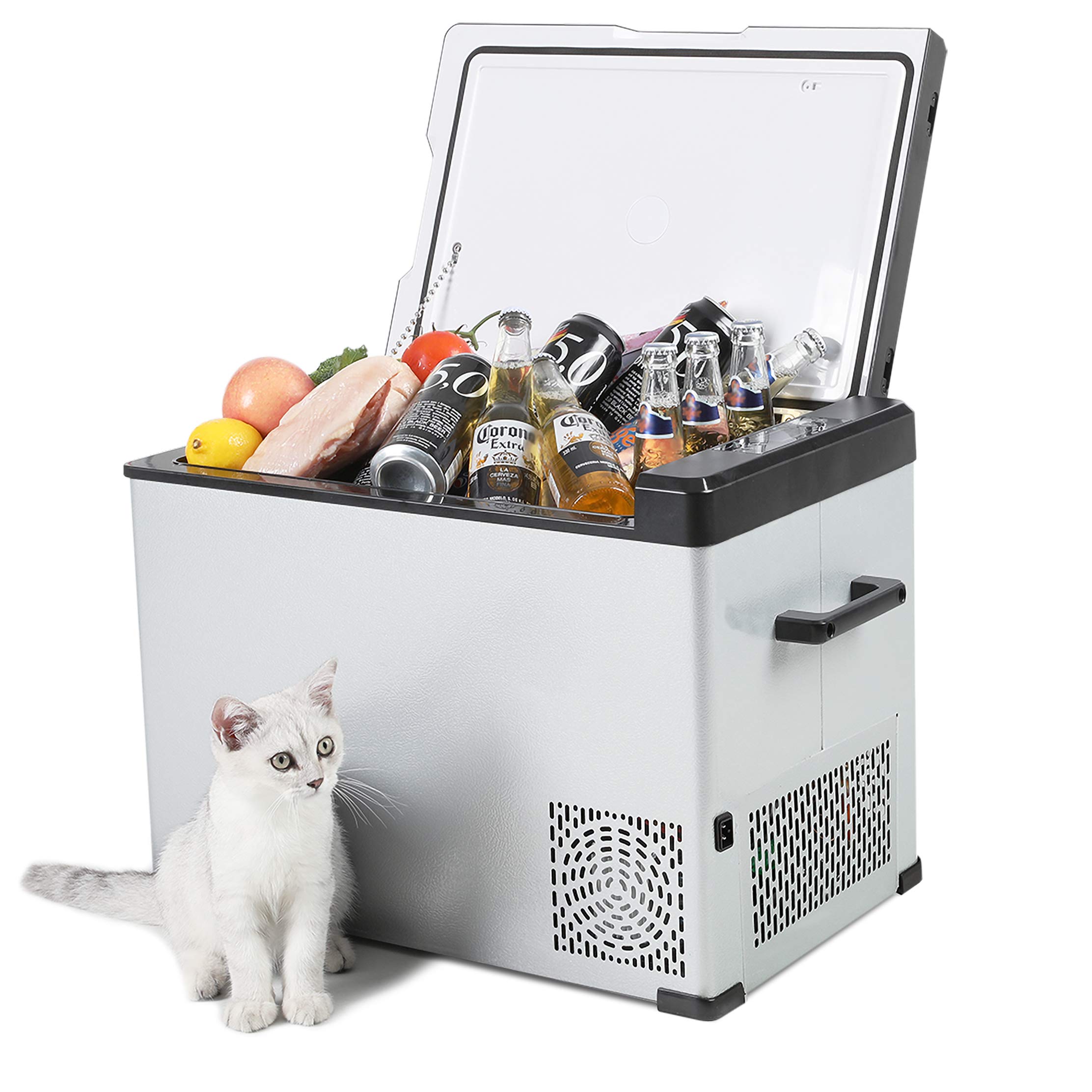 Colzer Portable Refrigerator Freezer, 42 Quart Car Fridge Cooler with Compressor(-4°F to 68°F), Vehicle, Car, Truck, RV, Boat, 12V Mini Fridge Freezer for Home, Driving, Camping, Travel, Fishing, Outdoor