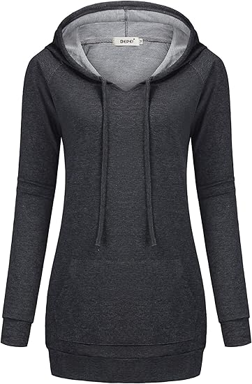 black tunic hoodie