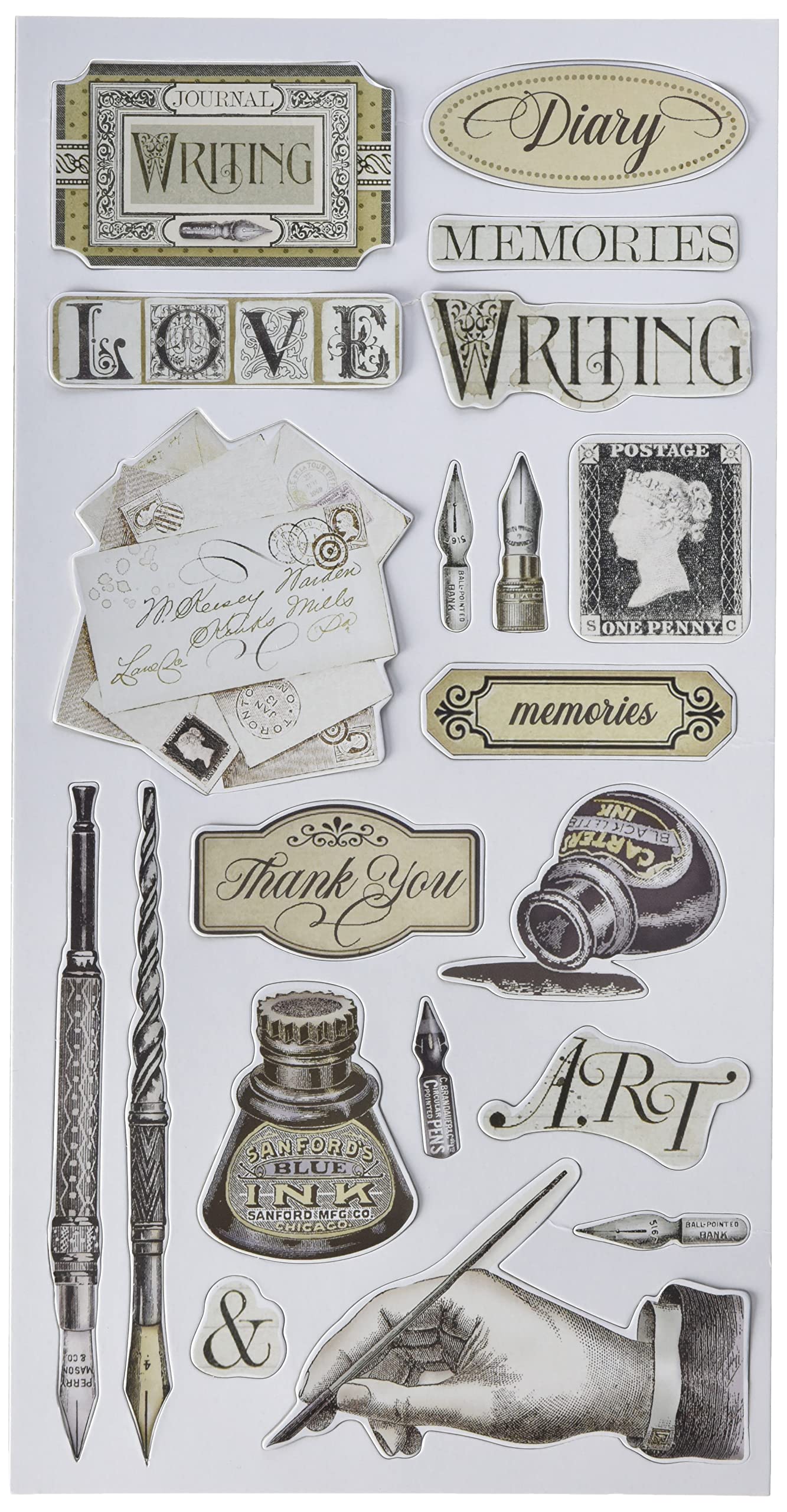 STAMPERIA INTERNATIONAL, KFT Stamperia-Chipboard-Calligraphy, Cardboard, Various, 15 x 30 cm