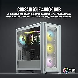 CORSAIR iCUE 4000X RGB Tempered Glass Mid-Tower ATX