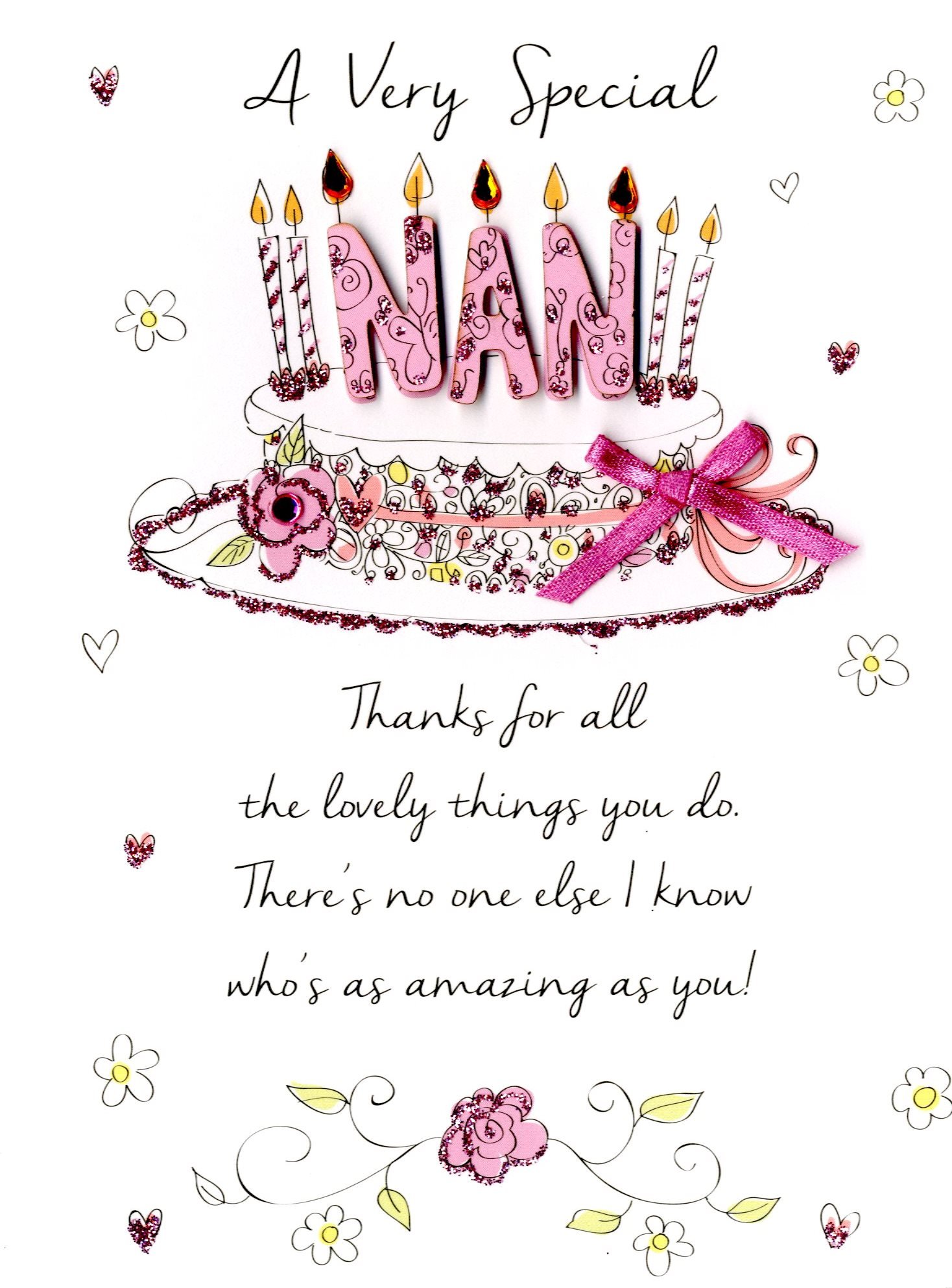 Special Nan Happy Birthday Greeting Card Second Nature Just To Say Cards