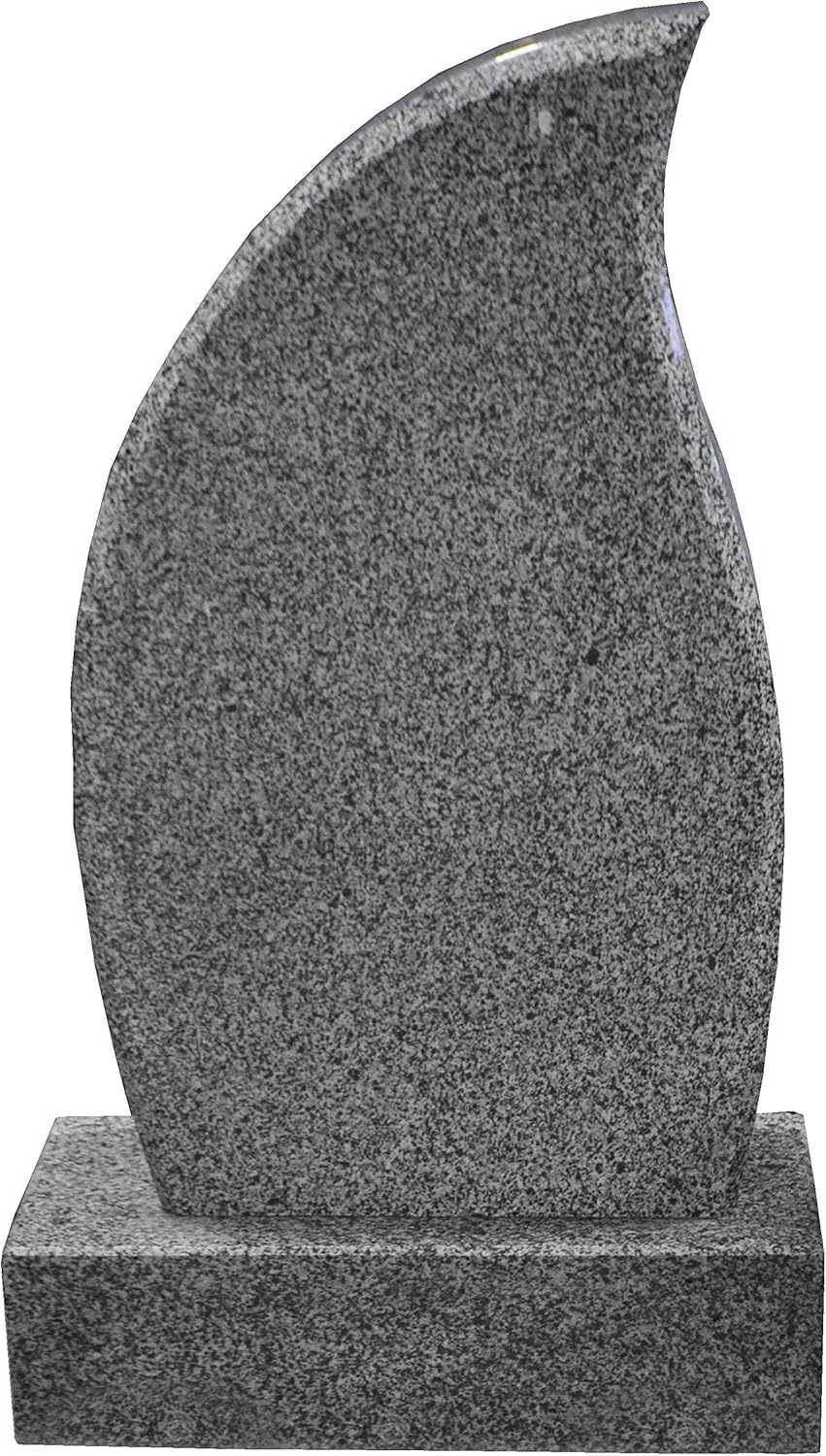 dark grey granite headstone