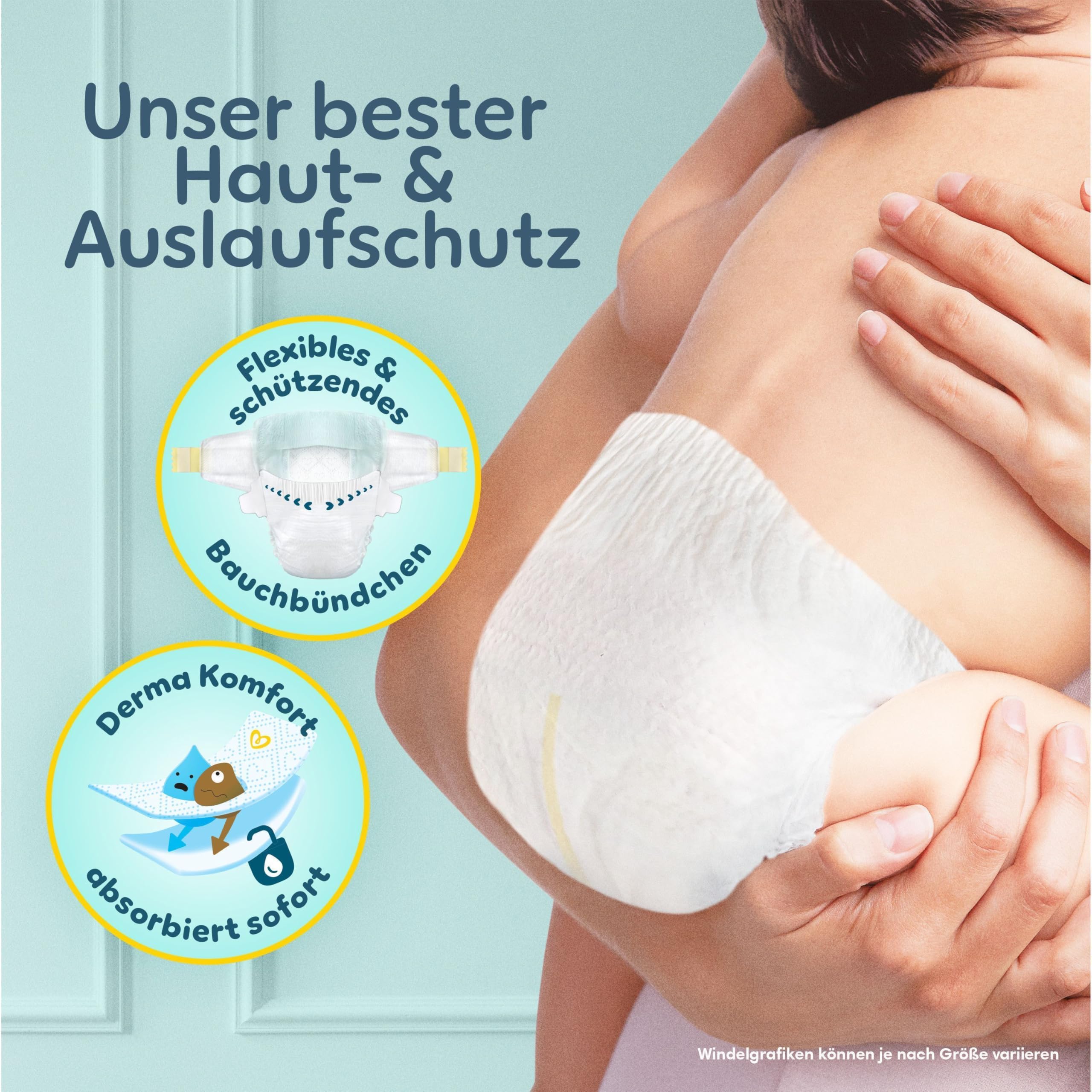 Pampers Premium Protection Größe 2, 248 Windeln, 4kg-8kg, unser Nr. 1 Haut- und Auslaufschutz 3