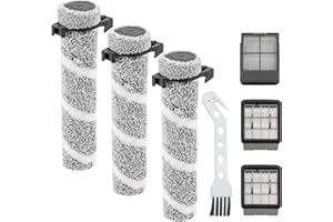 3930F 3933 3930 H13 Roller Brush & Filter Replacement Kit for BISSELL CrossWave OmniForce Edge Cordless Cleaner, Includes 3 H