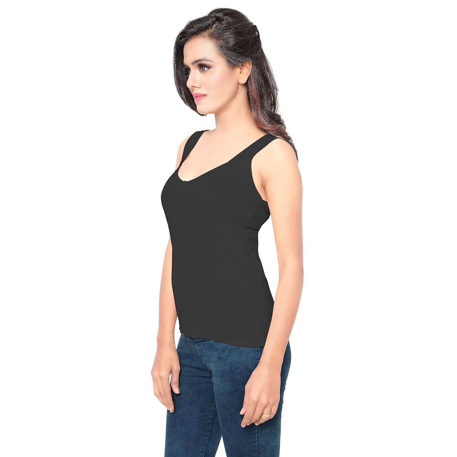 ziya combo of 3 white beige black pure cotton inner for tops