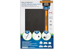 Pelle Patch - Leather Car Seat Repair Kit Black - 25 Colors Available - Original 5x8 - Black