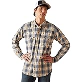 Ariat Mens MNS Hiro Retro SNP Ls Shrt Vaporous Gray