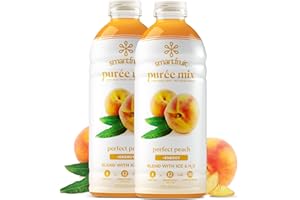 Smartfruit Perfect Peach + Energy, 100% Real Fruit Purée, Non-GMO, No Additives, Vegan - 48 Fl. Oz - 2 Pack