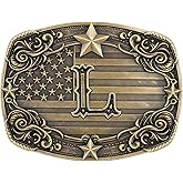 HLYMPONY Cowboy Belt Buckle for Men Vintage Western Rodeo Texas Initial Letter ABCDJMR to Z Belt Buckles