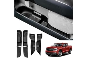 Mabett Door Side Storage Tray for Ford Maverick 2025 2024 2023 2022 Accessories,TPE Front and Rear Doors Storage Insert Organizer Boxs 4PCS Set Fit Maverick(Black)