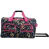 Rockland Rolling Duffel Bag, Peace, 22"