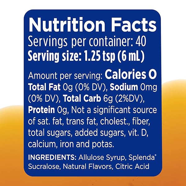 SPLENDA MULTI-USE ALLULOSE SYRUP, ZERO CALORIE, SUGAR FREE SUBSTITUTE FOR MAPLE SYRUP, HONEY, AGAVE AND BROWN SUGAR, 8OZ BOTTLE