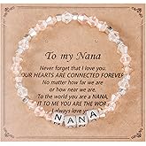 HUTIMY Nana Gift from Granddaughter for Women Mothers Day Wedding Bride Jewelry Nana Bracelet
