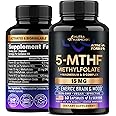 L Methylfolate 15 mg - 5-MTHF Methylfolate Supplement - plus Methyl B12, Vitamins B2 & B6, Magnesium - BioActive Vitamin B9 - Methylation Support, Energy & Brain - Made in USA, 60 Capsules for 2 Month