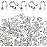 200 PCS Wire Guards for Jewelry Making, 304 Stainless Steel Wire Guardian Protectors, Brass U Shape Wires Guard Loops Thread Protector for Earring Bracelet Necklace DIY Jewelry Making