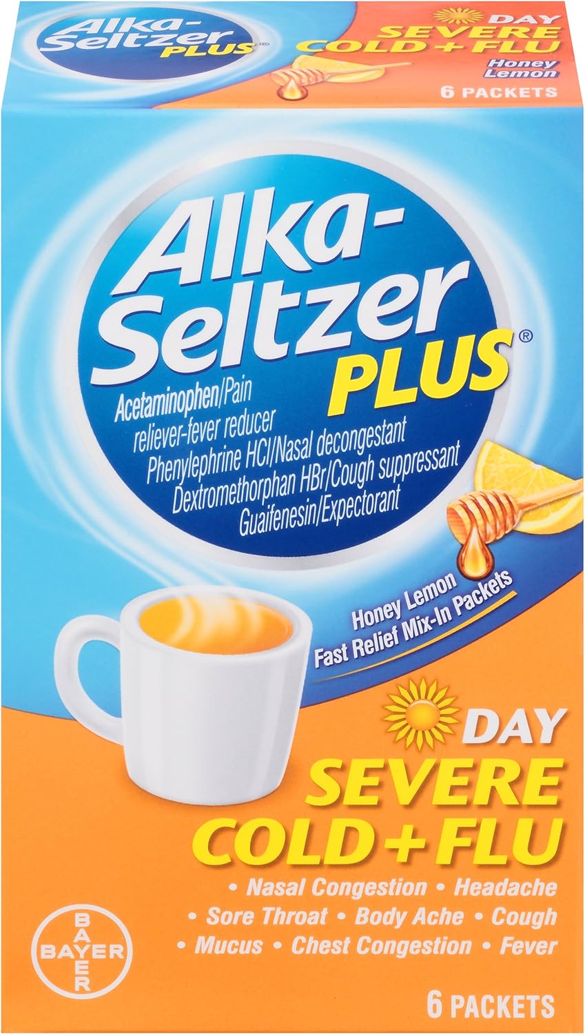 AlkaSeltzer Plus Severe Cold and Flu Day Powder, 6 Count Amazon.ca
