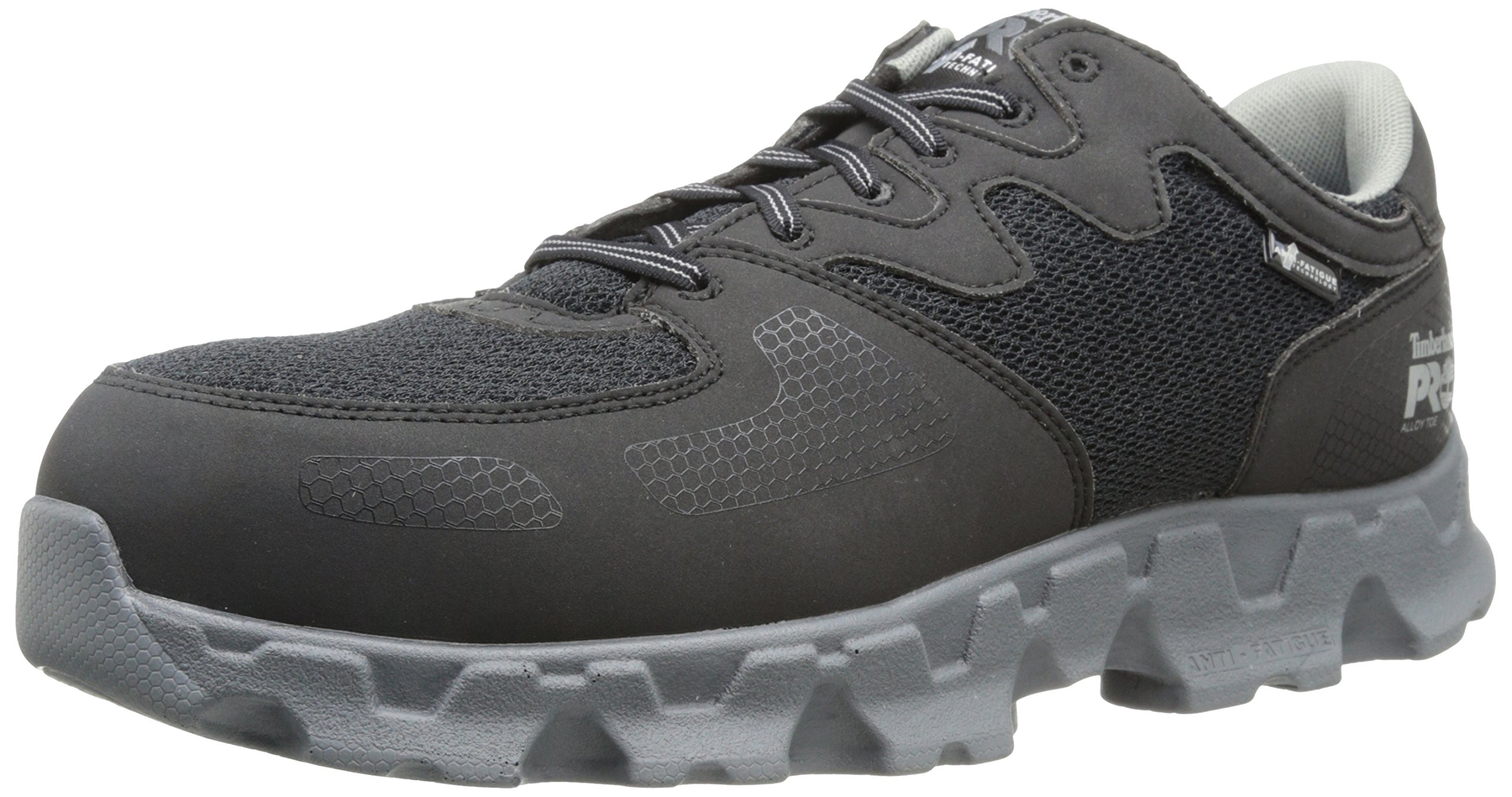 Photo 1 of Timberland PRO Men's Powertrain Alloy Toe ESD Industrial Shoe,Black/Grey Microfiber and Textile,11 W US