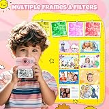 HiMont Kids Camera Instant Print 1080P 32GB 3 Rolls Paper Pink view 5