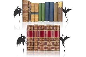 2 Set Dragon Metal Bookends, Book Ends for Shelves Bookshelf, Book Stopper, Black Desk Bookshelf Decor, Dragon Bookends Stopp