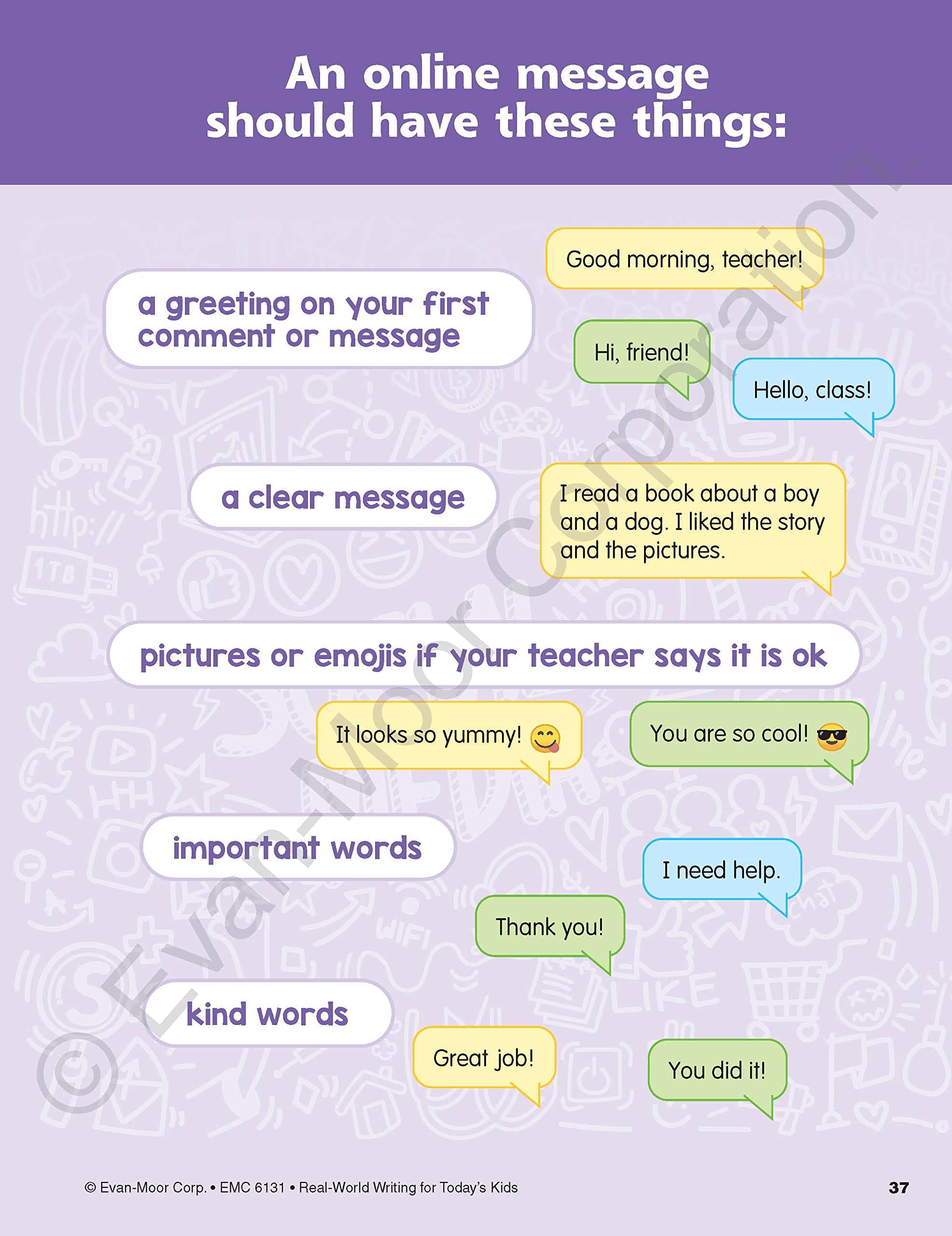 Evan-Moor Real-World Writing Activities for Today's Kids Workbook, Ages 6-7, Grades 1-2, Guided Instruction, Examples, Practice, Journal Entry, Online Messages, Greeting Cards, Persuasive Letters