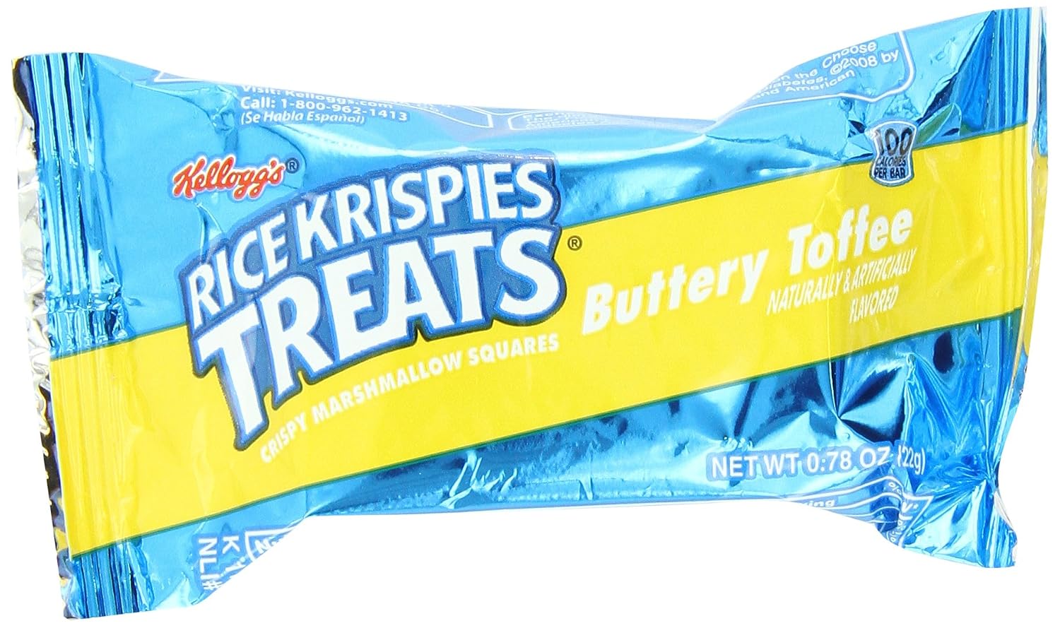 Kellogg's Rice krispies treats buttery toffee - 8 ct (038000762451)