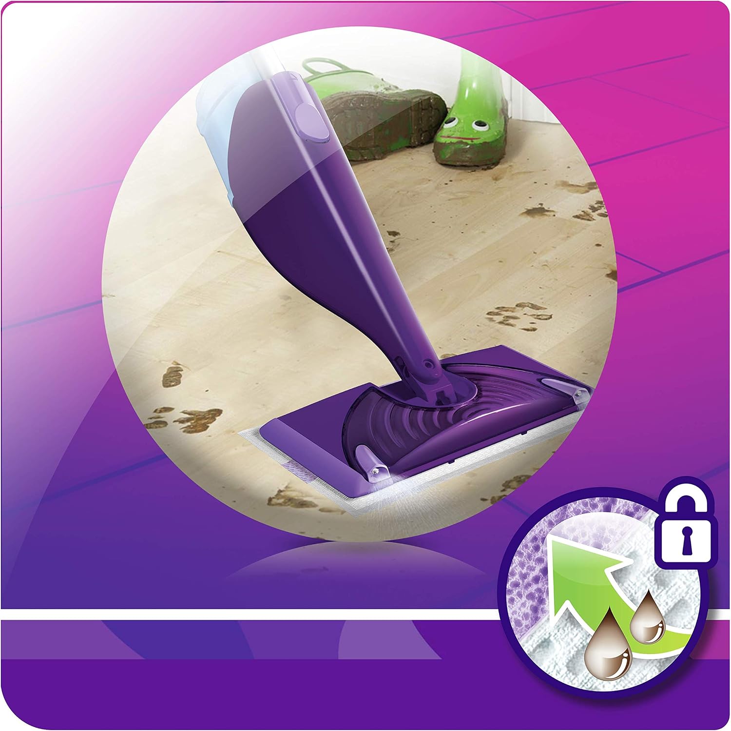 Swiffer, Purple, one size floor mop. - Image 4